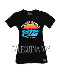 CAMISETA RAPAZA PARAISO GALEGO NEGRA
