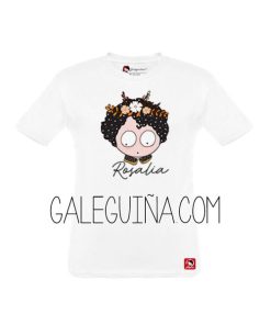 Camiseta Rosalia para nenos e nenas