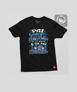 camiseta dia do pai en galego deseño Pai Bestial